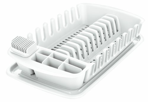 Tescoma 900644 Clean Kit Scolapiatti con Vassoio Prendigoccia, Bianco, 29 x 49 x 10 cm