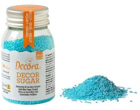 Decora 2081118 Paquet de bâtonnets de sucre bleu 90 g