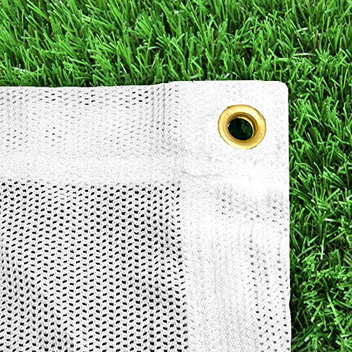Archery Back Stop Netting *Premium Grade* (Green/White) (Choice of 6 Different Sizes) [Net World Sports] (White, 10ft x 10ft)