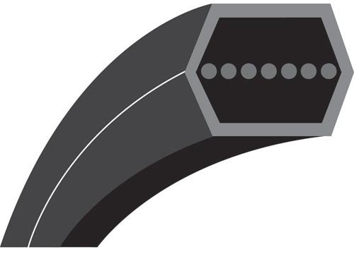 AA68M - Cinghia esagonale per tagliaerba autoportanti SNAPPER per taglio 25, 26, 28 e 30 - Lunghezza esterna: 1780 mm - N. originale: 1-0749, 7010749