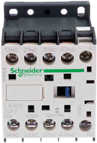 Schneider Electric, TeSys K control relay - 2 NO + 2 NC - <= 690 V - 110 V AC coil, CA2KN22F7