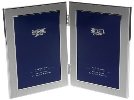 Shudehill 4x6 Double Matt Silver Plated Photo Frame