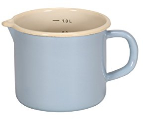 Krüger 17012PAB Sylt Pot á Lait avec Bec Émail Bleu 12 cm
