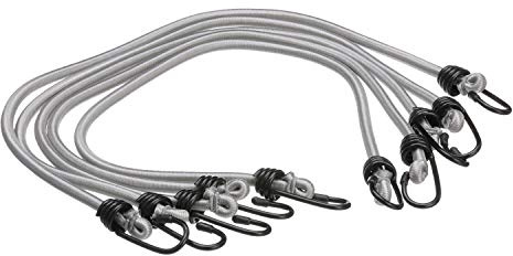 Seachoice Elastic Shock Bungee Cords, 3/4 in. Hooks, 30 in. Long, Pack of 5