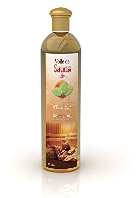 Camylle - Voile de Sauna Eucalyptus - Fragrances à base d’Huiles Essentielles 100% Pures et Naturelles pour Sauna - Respiratoire aux arômes frais et pénétrants - 250ml