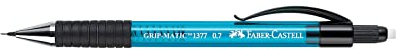 FABER-CASTELL 132797 - Druckbleistift Grip Matic, 0.7mm, inklusive 12 Ersatzminen, farblich sortiert -keine Farbauswahl möglich-