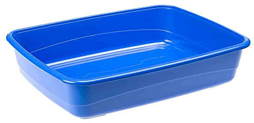 Ferplast Cat Litter Tray, Open Cat Box, Cat Litter, with High Edges, 49,5 x 64,5 x h 14,5 cm, NIP 30 Large Cat Litter
