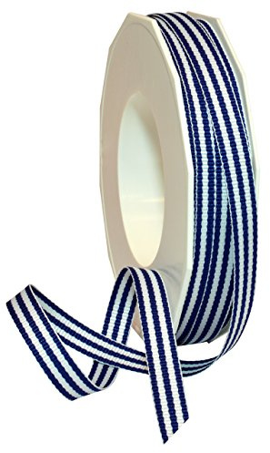 Morex Ribbon Bobine 99502/20–614 Gros Grain Rayures Ruban, 3/20,3 cm par 18,3 m., Bleu Royal