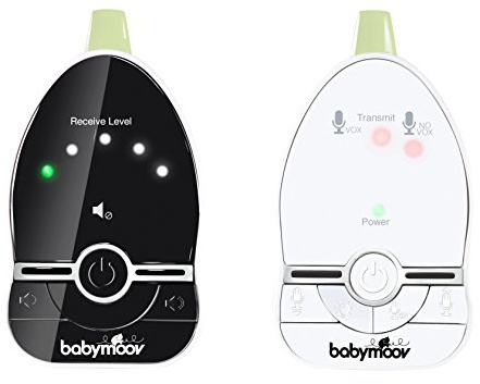 Babymoov Babyphone Easy Care – digital grön teknik, låg strålning, 500 m räckvidd, nattljus, VOX-funktion, vit