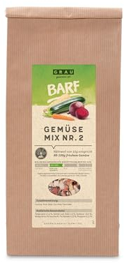 GRAU – das Original – Trockengemüsemischung zum BARFen für Hunde - Gemüsemix Mischung Nr. 2, 1er Pack (1 x 500 g), Ergänzungsfuttermittel für Hunde