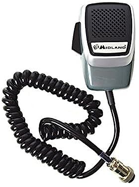 Midland - Microfono New Mike per Radio CB, Connettore 4 Pin, Audio Nitido e Senza Interferenze, Compatibile con Alan 48, Alan 68S, 8001XT, Design Ergonomico, Robusto e Affidabile per Uso Professionale