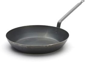 De Buyer - 5020.32 - Poêle en tôle bleue, coupe lyonnaise - Diamètre 32