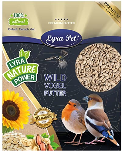 Lyra Pet® | 20 kg Sonnenblumenkerne Geschält | Wildvogelfutter Ganzjährig | Ideal für Jungtiere | Vogelfutter für Wildvögel | Wertvolles Streufutter | Energiespender ohne Schale | Sommer und Winter