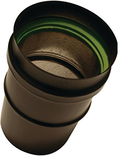 Adaptateur Mâle/Femelle noir mat avec joint silicone - Ø80mm