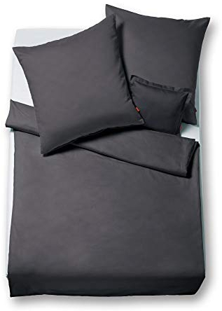 fleuresse 603089 Fb. 1 Flanell-Bettwäsche, 155 x 220 cm, anthrazit