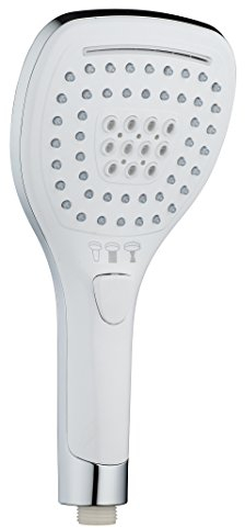 EISL Handbrause Sommerregen II mit 3 Strahlvarianten, Bicolor Chrom-Weiß, DX8080W