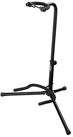 Classic Cantabile GS-2008 Soporte Deluxe Para Guitarras, Base de 53 x 30 cm | Compatible con guitarra, bajo, banjo, etc., Construcción tubular muy robusta, Altura ajustable de 62 a 70 cm, 1 kg