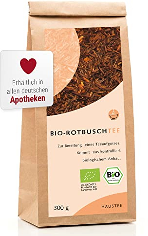 Weltecke Bio-Roibusch-Tee Natur lose 300 g | In Deutschland kontrollierter & hergestellter Rooibos-Tee | Aromatischer Kräuter-Tee natürlich vegan & ohne Koffein | Naturbelassen & frisch abgefüllt