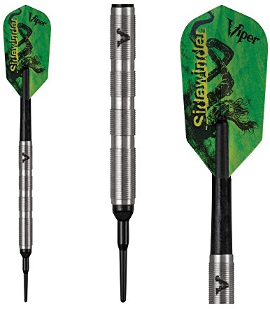 Viper by GLD Products Sidewinder Dartpfeile mit weicher Spitze, 80% Wolfram, Ridgeback, 18 g, silberfarben, 21-3227-18