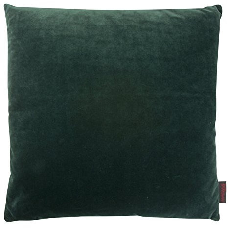 MAGMA Samt Uni Kissenbezug 50x50 cm - grün,- samtig weich kuscheliger Stoff, rechteckiger Kissenbezug, für Wohnzimmer, Schlafzimmer, Büro und Gästezimmer Waschbar