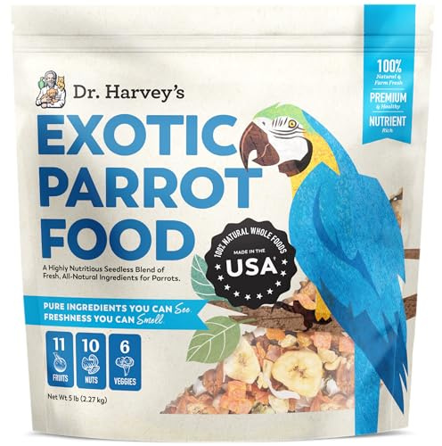 Dr. Harvey's Exotic Parrot Blend, Seedless Blend of Natural Food for Large Parrots