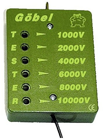 Göbel Weidezaun Zubehör Zaunprüfer Göbel 6 fach 1000 - 10000 Volt für Zaun und Weidezaungerät