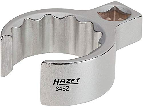 Hazet 848Z-27 Chiave Ad Anello, Doppio Esagono, Aperto, Argento, Attacco Quadro, Cavo, 10 mm 3/8 di Pollice