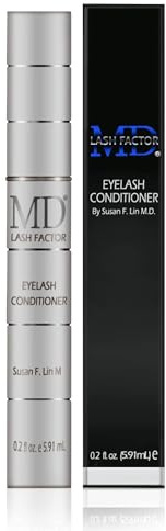MD Lash Factor Eyelash Conditioner Serum, Fuller Looking Lashes, 0.2 fl oz | Ophthalmologist tested, safe for sensitive eyes and contact lenses, 6 month supply, also conditions brows