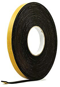 RS® Neoprene Rubber Self-Adhesive Sponge Strip 15mm Wide x 3mm Thick x 10m Long for Sealing, Weather Strip, Cushioning, Anti-Vibration, Anti-Slip, Gaskets & DIY