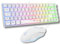 The G-Lab - Combo Hydrogen - Pack Clavier Souris Gamer, Clavier Gamer 60% Filaire, Rétroéclairage RGB, azerty, Format Compact + Souris Gaming RGB, 6 Boutons, 6200 DPI - PC/PS4/PS5 – Blanc