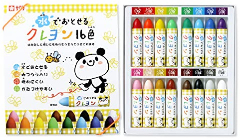 SAKURA Crepas WYL16 Waterborne Crayons, 16 Colors
