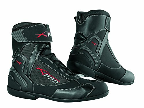 Chaussures Impermeables Cuir Tissu Moto Motard Sport Touring Antipluie noir 42