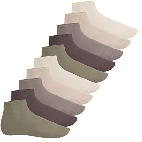 Footstar EVERYDAY! 10 Paar Damen Herren Quarter Socken - Naturtöne 35-38