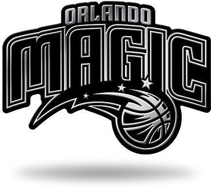 Rico Industries Rico Industries NBA Basketball Basketball Chrome Finished Auto Emblem 3D Sticker, Orlando Magic, 3 x 3.5-inches