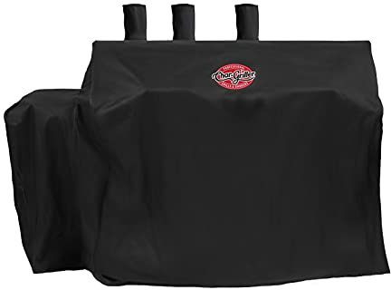 Char-Griller Premier Decorations 8080, Housse de Barbecue d'extérieur Extensible, pour modèle à 3 brûleurs Double Combustible au gaz et au Charbon de Bois, 29 x 65 x 49 cm, Noir