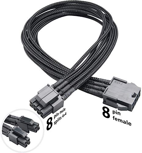 Akasa FLEXA P8 | CPU Power Extension Cable | ATX12V 8 Pin | 40cm | AK-CBPW08-40BK