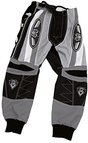 Roleff Racewear Motocross Hose für Kinder, Schwarz Grau, Größe XS/122
