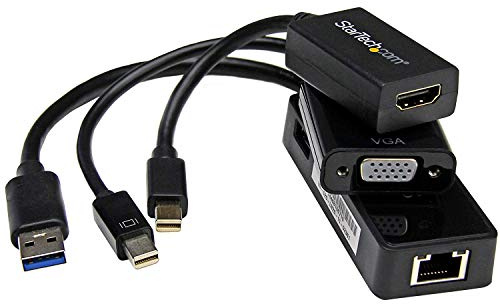 StarTech.com Juego de Adaptadores para Surface Pro - Mini DisplayPort a VGA y HDMI - USB 3.0 de Red Ethernet