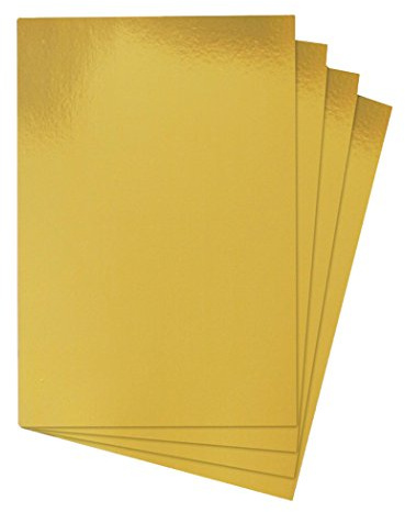 House of Card & Paper A4 220 GSM foliekort - guld (förpackning med 25 ark)