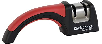 Chef'sChoice Professional Manual Knife Sharpeners Pronto Hone for 15-Degree Straight-Edge and Serrated Knives with Precise Angle Control & Compact Footprint, 2 Stage, Black