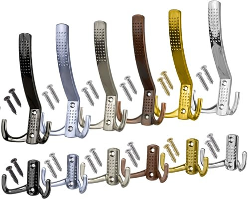 Stahlia Garderobenhaken KUPFER (10 Stück) Kleiderhaken Garderobe Haken zum Schrauben LANG Haken für Garderobe Metallhaken Handtuchaufhänger