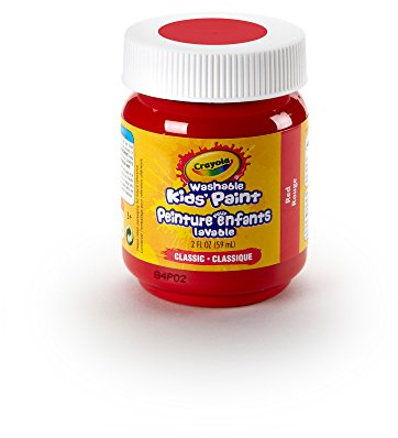 Crayola Tvättbar barnfärg, 56,7 g, röd