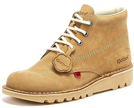 Kickers Men's Kick Hi Classic Ankle Boots | Extra Comfortable | Added Durability | Premium Quality, Tan Light Cream, 46