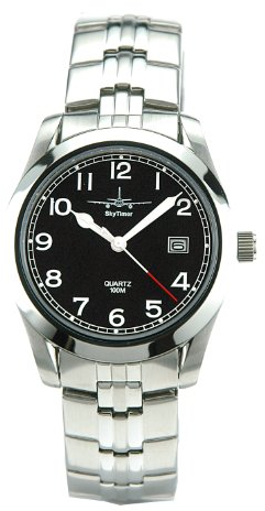 SkyTimer Fliegeruhr 507305012 - Miyota 1S13 - Edelstahlband, Zifferblatt schwarz, 10 ATM