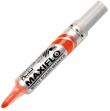 Pentel Maxiflo Marqueur pour Tableau Blanc à Pointe conique large Orange