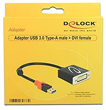 Delock Adapterkabel USB 3.0 Stecker > DVI Buchse schwarz