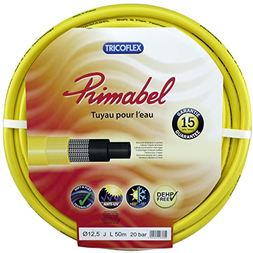 Hozelock Triocflex Wasserschlauch Primabel, 1/2 Zoll, 50 m Rolle, gelb