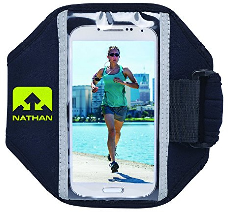 Nathan Super 5K Universal Armband, Black/Lime, One Size