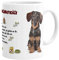 Merchandise for Fans Becher aus Keramik - 330 ml Motiv: Dackel Rauhhaardackel sitzend mit Spruch Eigentumsrechte (46)