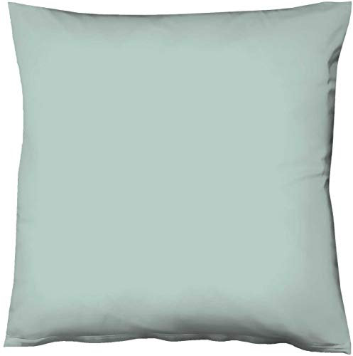 fleuresse Mako-Satin-Kissenbezug Uni Colours Aqua 6078 Größe 40 x 60 cm